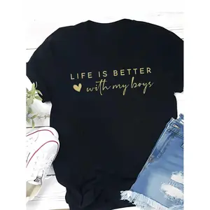 Life Will Improve with My Mom Mom Shirt for Ladies Mothers Day Gift Digital