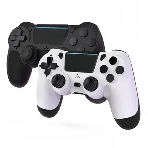 Wireless Controller 2 Pack for PS4/ Slim/Pro/Windows PC Dual Vibration Game Joystick Controller Compatible with PS4 Console Type-C Cable,Game Controller with Dual Vibration, Motion Sensor, Touch Panel, 3.5mm Headset Jack（Black & White ）