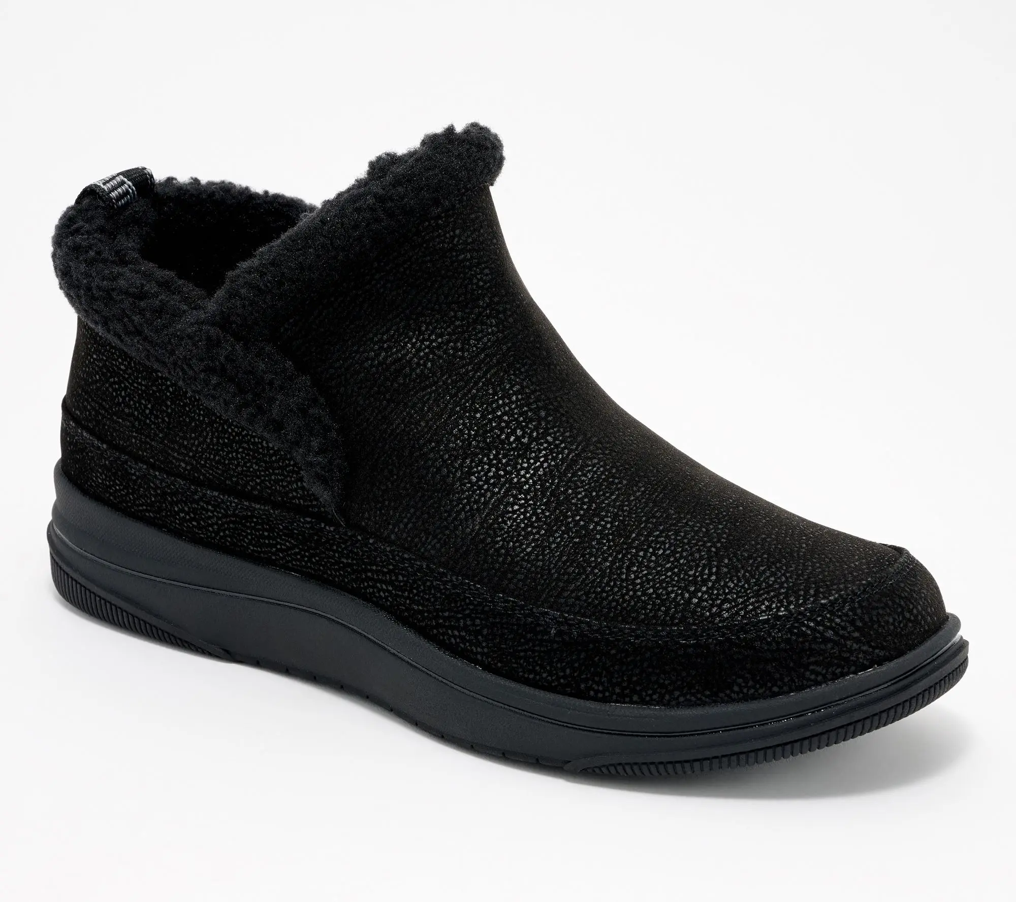 Clarks Cloudsteppers Faux Fur Slip-On Booties -Breeze Park