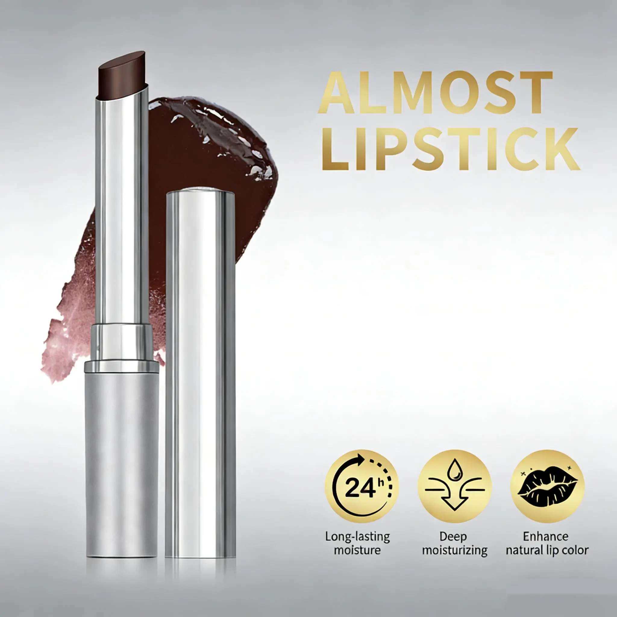Sheer Lipstick Duo Set - Hydrating Lip Tint Balm in Black Honey & Nude Honey for a Natural, Glossy Finish - Daily Wear, Lipgloss, Soft Glam, Glossy Lips, Everyday Glam, Compact, Cosmetic, Moisturize