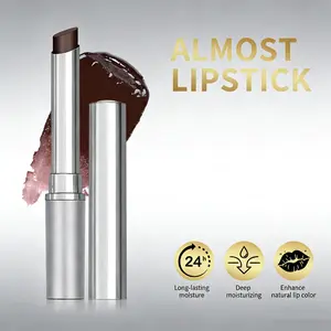 Black Pink Nude Honey Almost Lipstick Set, Hydrating Moisturizing Formula Soft Natural Finish, 3 Shades Bundle with Random Free Foundation Stick, 2026 Trending TikTok Viral Lip Gloss in makeup brush travel cosmetic brush storage