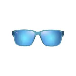Maui Jim Kuniahi Af Sunglasses B688-03 Matte Transparent Blue Frame Blue Hawaii Lenses