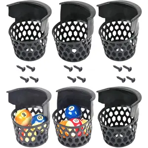 Pool Table Pockets Replacement Pockets for Billiard Table Set of 6 Plastic Web Pockets