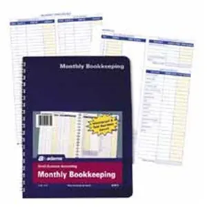 212 MAIN Monthly Bookkeeping Record - Nondated Business Expense Tracker, Protective Vinyl Cover with Vinyl Cover Protection, Financial Organizer for Organizing Expenses