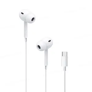 Wired Noise Reduction Earphones Original Headphones for Apple IPhone 16 15 Pro Max 14 13 12 11 USB-C Lightning Wired Earphones X XS XR 6 7 8 Plus in-Ear Earbuds Audio Headset 3.5Mm Electronic