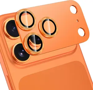 For iPhone 17 Air 17 Pro 17 Pro Max Camera Lens Protector 12FT Shatterproof Military Grade Strong Adsorption Metal 9H+ Tempered Glass Full Protective Cover Case Friendly