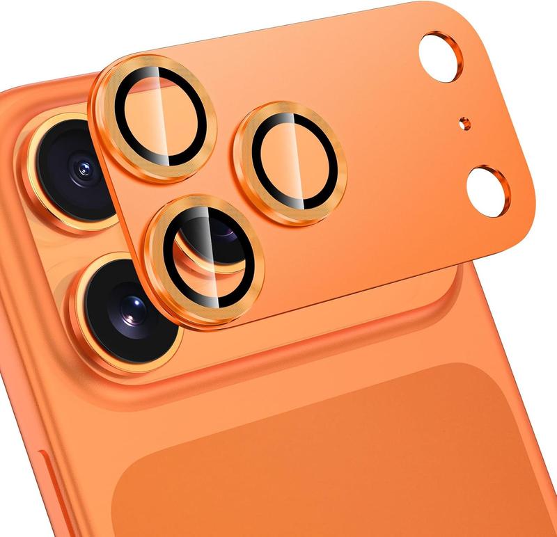 Camera Lens Screen Protector for iPhone 17 Series (Air, Pro, Pro Max) - 9H+ Tempered Glass, 12FT Impact-Resistant, Shatterproof, Military Grade, Strong Adsorption Metal, Case-Friendly, Full Protective Cover Cellphone Smartphone Handheld Accessories