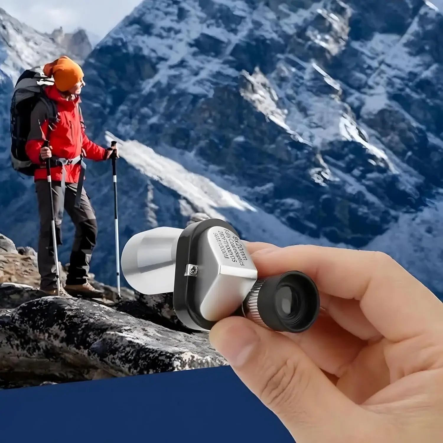 10x20mm Compact Monocular Telescope for Adults, Mini Handheld Design with Cellphone Adapter, Portable Grip & Accessories, Outdoor Gadget for Birdwatching, Camping, Adult, Compact Mini Handheld Design