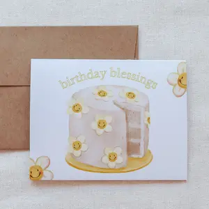 Sunflower Cake Birthday Card