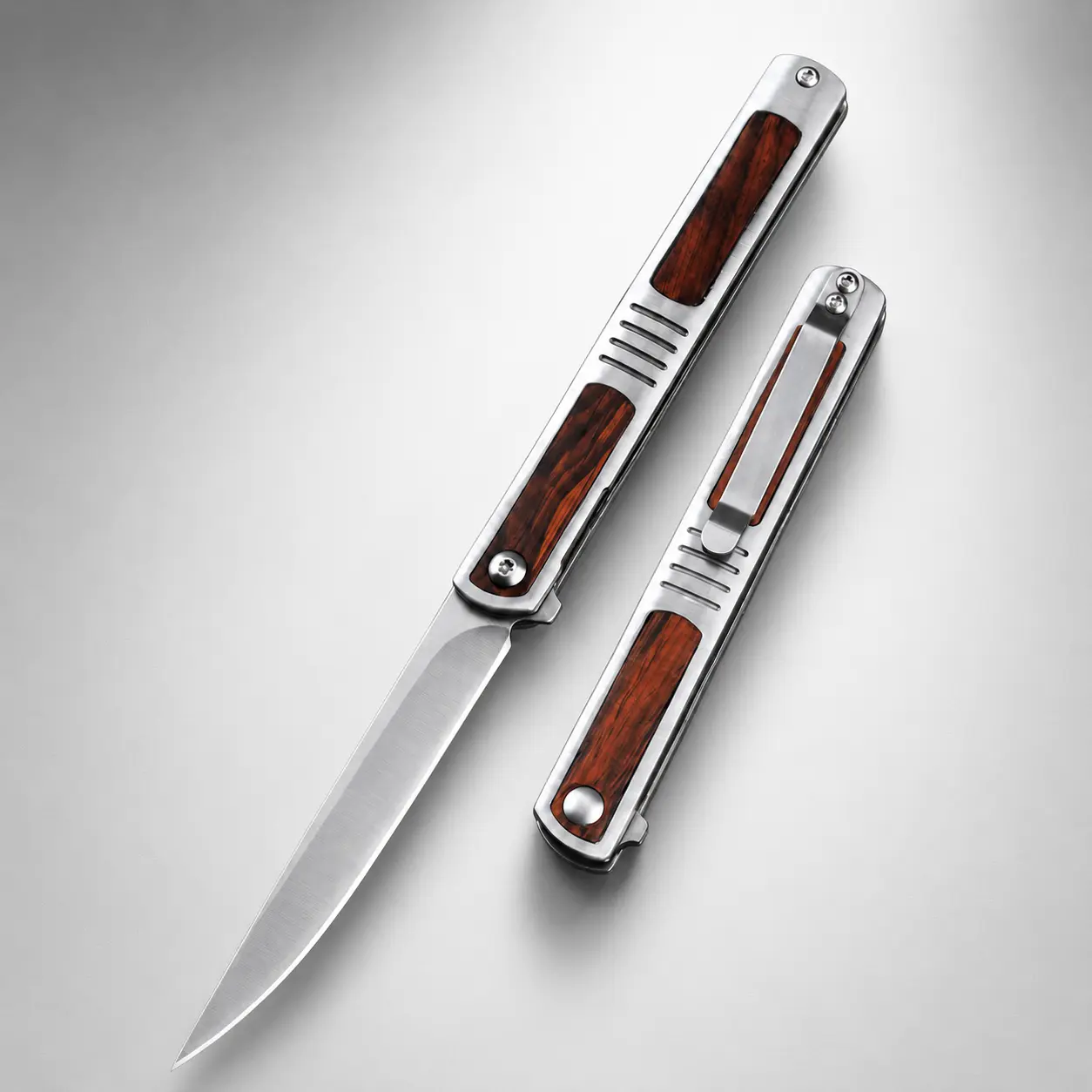 Premium D2 Steel Pocket Folding Knife - EDC Utility Knife with Secure Liner Lock, Quick-Open Design and Pocket Clip, Ideal for Camping, Hiking and Everyday Carry