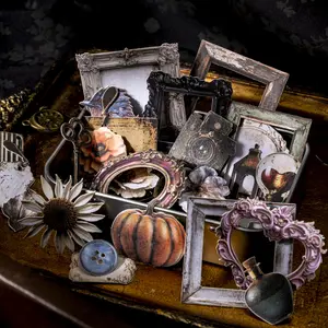 100 sheets/set retro stickers old thing theme double offset paper material decorated notebook handbook photo album