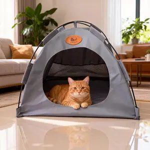 Foldable Pet Tent with Mat - Ideal for Outdoor Travel and Camping - Suitable for Cats and Dogs - Perfect Nest for Pets in All Seasons，Cozy Cat House Pet Nest