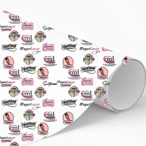 CustomWrap Matte Wrapping Paper 3 ft Roll 24" x 36" Upload Logo Pattern Ideal for Brand Packaging & Creative Marketing Hand Rolled No Folds