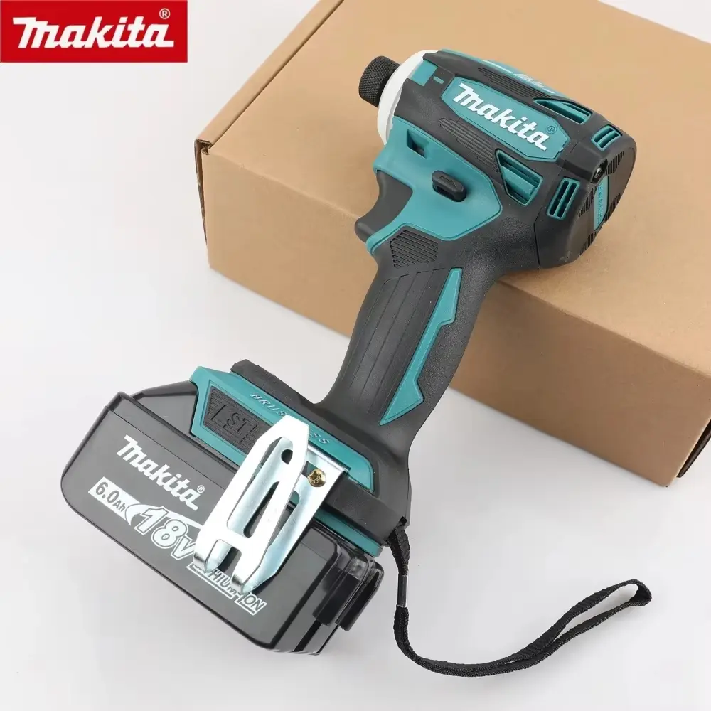 Makita DTD172 Brushless Drive Impact Driver 18V LXT Lithium-Ion Motor 4-Speed Industrial Power Tool Set, High-Torque for 2 Heavy-Duty Jobs, 6.0Ah Battery & Charger Kit (Brushless Power Tool, 18V Motor)