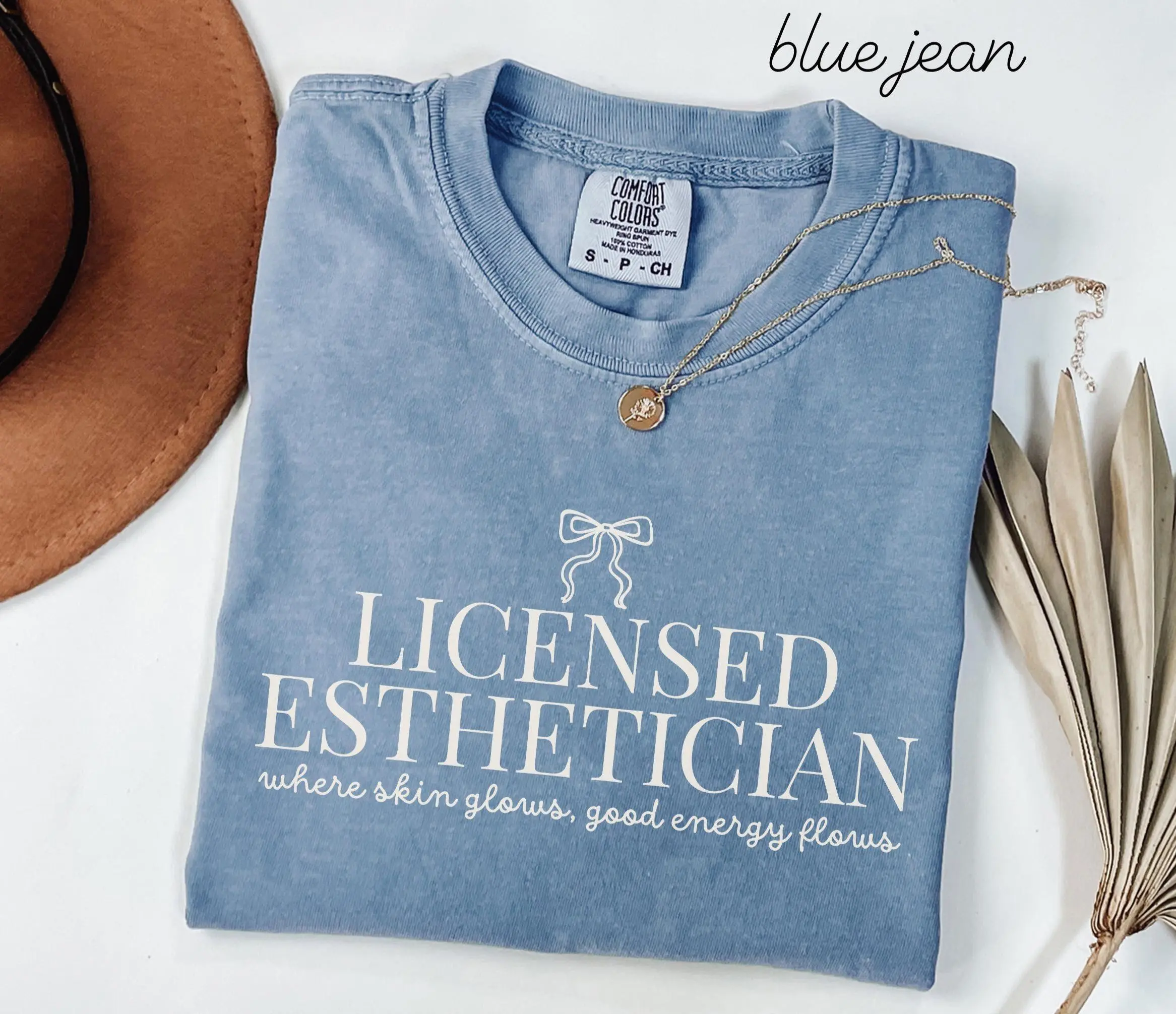Comfort Colors Licensed Esthetician Shirt • Where Skin Glows Good Energy Flows Tshirt • Esthetician shirts • Skin Therapist Gift • Esthetics Fabric Top Fit Medium
