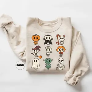 Spooky Halloween Chiropractor Shirt, Osteopath Halloween Shirts, Matching Halloween Spines and Vertebrae Shirts, Dental Hygiene Sweatshirts, Dental Office Tshirt