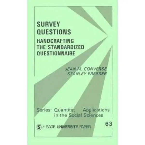 USED Book - Survey Questions: Handcrafting the Standardized Questionnaire by Converse, Jean M. (Paperback) - english