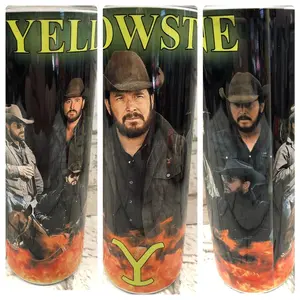 Yellowstone 20 Ounce Stainless Steel Tumbler with Lid & Straw - Versatile Beverage Container for Coffee, Tea, Iced Tea, and More - Bottle, Drinkware tumblers of