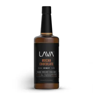 LAVA Premium Mocha Chocolate Coffee Syrup 33.8oz (1-Liter), Cocoa, Gluten Free, Non-GMO, No Artificial Sweeteners, Flavors, or Colors. Beverage Sugar