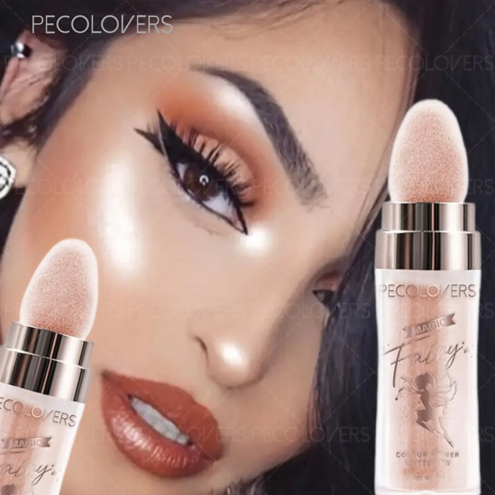 1PC Waterproof Glitter Makeup Highlighter PowderHigh-gloss Lasting Brighten Face Body Contouring Bronzer Illuminator Pearlescent Highlighter Stick