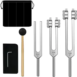 Tuning Forks Set- 128 Hz, 256 Hz, 512 Hz, Tuning Forks  for , Chakra, Sound , Keep , Mind and Spirit in  Harmony