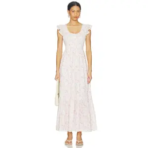 LoveShackFancy Chessie Dress in Rustic Orchid