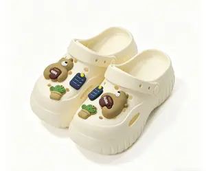 GRIP&GO Women's Round Toe Casual Soft Slipper Sandals - Slide, EVA Upper, Thick Sole Slippers, Non-Slip, Breathable, Comfortable Shoes for Home & Beach