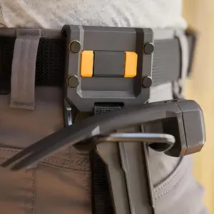 Modular Hammer Loop - Heavy-Duty Steel & ABS Hammer Holder Holster, Construction Tool Organizer, Clips onto Belts/Pockets, Power Cord Management Strap, No Assembly Required for Professional Construction & DIY Tools