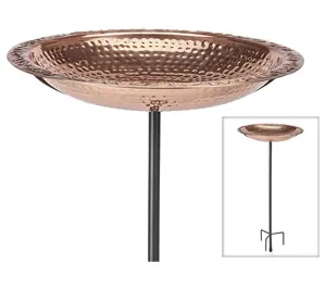 Good Directions 18" Pure Copper Bird Bath with Garden Pole