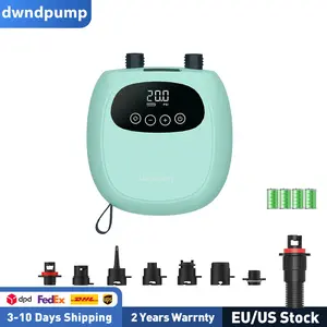 dwndpump Electric SUP Pump 20PSI Rechargeable Battery Paddle Board Inflation & Deflation Pump for Kayak and Surf Boards