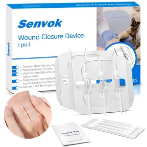 Senvok Butterfly Bandaids Big Wound Care (2-Pack) | Zip Stitch Technology for Quick Clot & Emergency Trauma Wound Closure | Surgical-Grade First Aid Kit for Laceration Repair, Home, Car, Outdoor