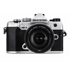 OM SYSTEM OM-5 Mark II Mirrorless Camera with M.Zuiko Digital ED 14-150mm f/4-5.6 II Lens (Silver)