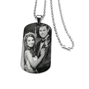engraving your family pictures on tag as Keychain or Necklace