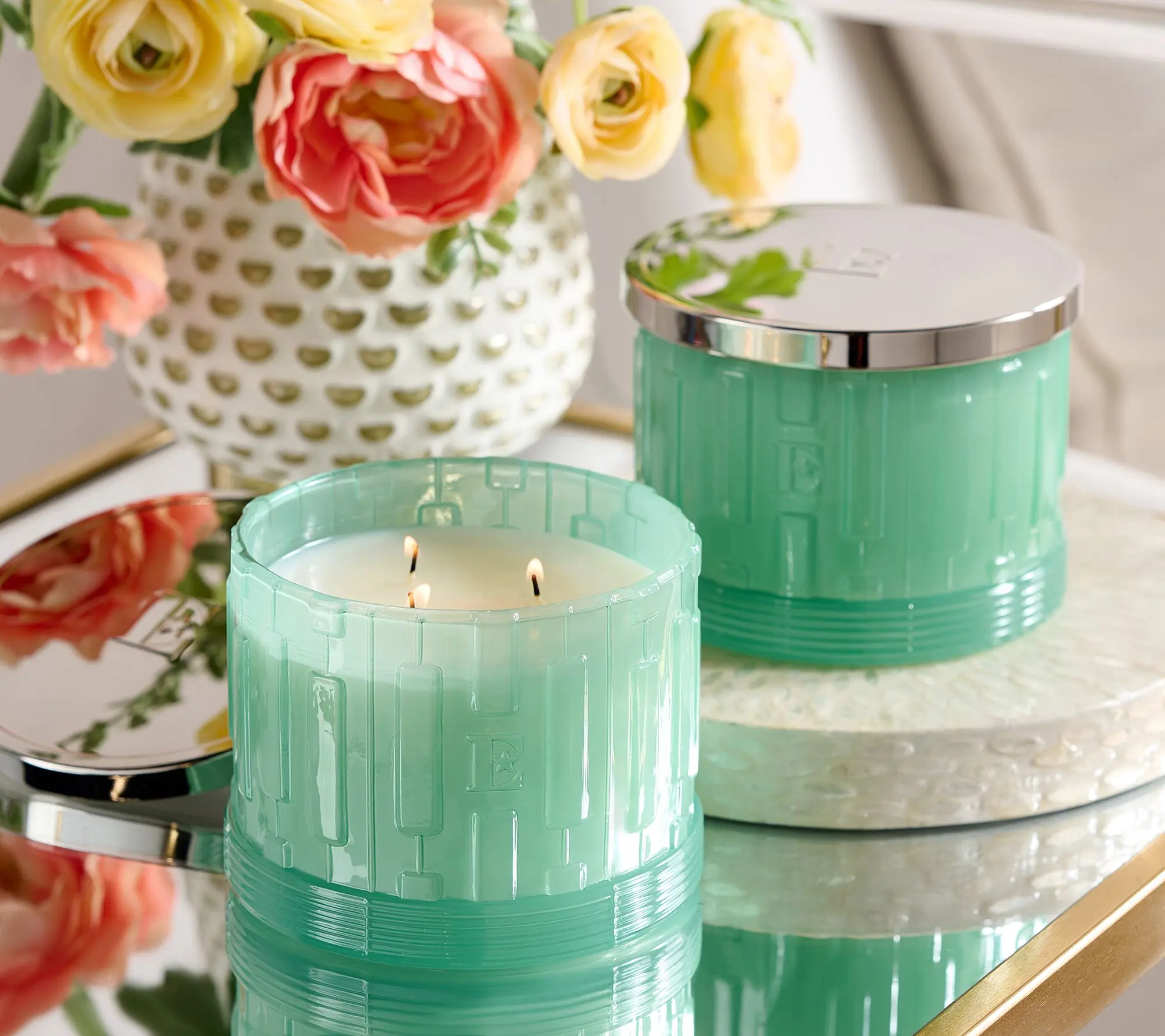 Elton John by Slatkin + Co. S/2 14oz Apple Mint Tea Candles Elton John by Slatkin + Co. S/2 14oz Apple Mint Tea Candles