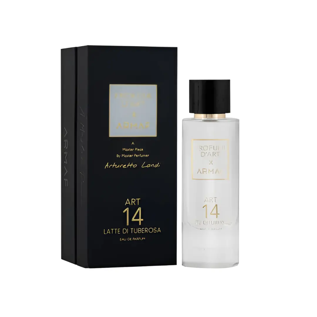 Armaf Profumi D'Art x Art 14 Latte di Tuberosa Eau de Parfum (Edp) 3.6 Oz Unisex Fragrance - Creamy Floral Tuberose Blend with Coconut, Milky Nuances, Tonka Vanilla Base - Vanilla Coffee Scented Modern Radiant Signature Scent, Vanilla Coffee Scented Unise