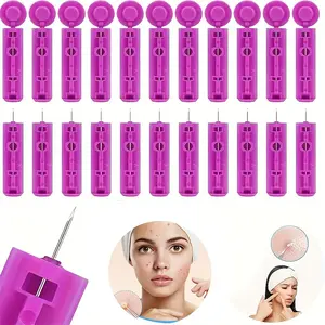 50/100pcs Ultra-Sharp Blackhead Remover Needles, One-Time Use Acne Needle Set, Pimple Squeezing Tool, Skin Care Kit