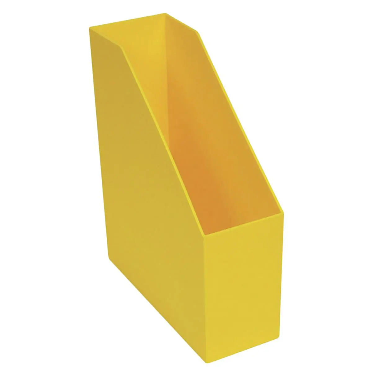 Romanoff Products Sturdy Plastic Magazine File Holder with Enhanced Functionality, Yellow - 9.5x3.5x11.5 in - 2 Each Office Filing Desk Accessories