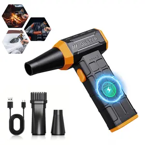 High-Efficiency Compressed Air Duster Blower - 300,000 RPM, USB-Rechargeable, Multi-Use for Cleaning Kitchens, Cars, Computers & More - Replaceable Canister, Keyless Entry, Compact Design