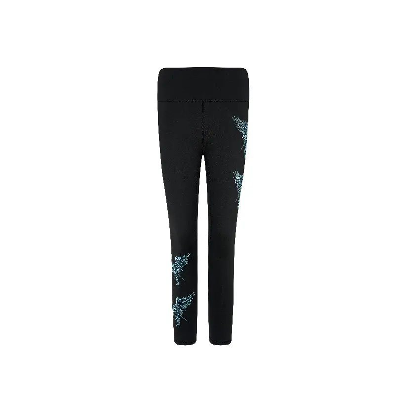 TCH -Black, Leggings,Pants, Butterfly, Rhinestone, Women