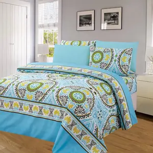 11 Different Colors 6 Pieces Sheet Set with Vibrant Patterns and Comfortable Design for Bedroom Decor