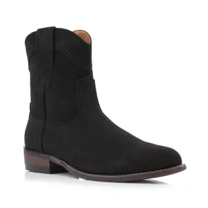 Ferro Aldo Austin classic high-top western boots, in Suede Black, Men's Size 6.5 - 13