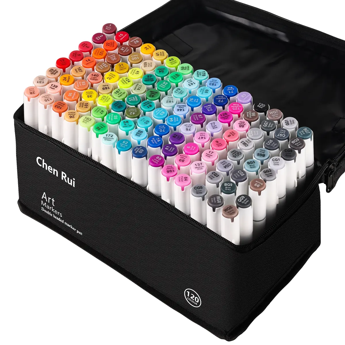 Artistic Dual-Point Markers Set, Dual Brush Marker, Double Ended Markers, Art Pen, 180 Colors, Permanent Drawing Tools, Ideal for Artists, Anime Sketches, Perfect Gift, Coloring Supplies