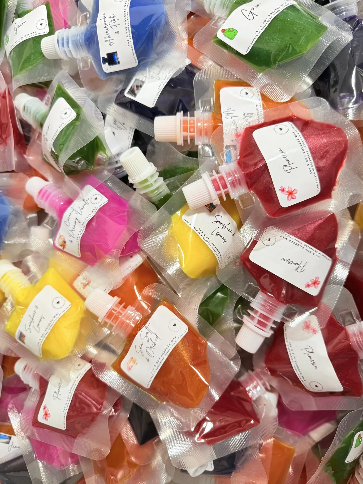 Scented Aromatherapy Candle Sampler Pack - 10x1.5oz Wax Pouch Squeeze Scented Candles, Assorted Fragrances, Durable, 24-Month Long-Lasting, Deodorant, Daily Home Decor Supplies, Sleep Aid Gift, Mix & Match Moods, Mix Your Scents, 4-Hour Burn