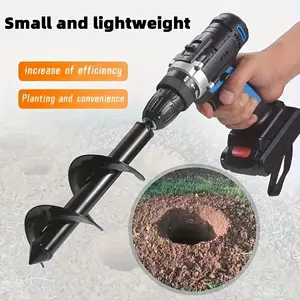 2"x18" Heavy-Duty Garden Spiral Hole Drill Bit - 3/8" Hex Shank Auger for Rapid Planting, Bulb & Bedding Plants, Rust-Resistant Post Hole Digger for Hard Soil, Landscaping & Root Removal Tool, Professional Grade
