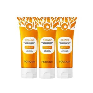 Orange exfoliating gel, facial and body scrub, deep cleansing exfoliating gel,
