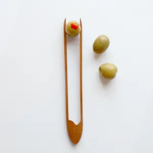 Handmade Wooden Olive Tongs