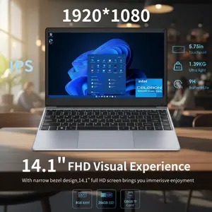 CHUWI HeroBook Pro 14.1'' Laptop, 256GB SSD 8GB RAM, Windows 11 Laptop, 1TB SSD Expand, Intel Celeron N4020(up to 2.8GHz), 2K FHD IPS Display, Ultra Slim, Mini-HDMI, 5G WiFi, USB3.0, Webcam,TF Card