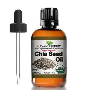Mayan's Secret Chia Seed Oil, USDA Certified Virgin Organic,100% Pure & Natural