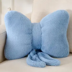 Bowknot Throw Pillows Bow Decorative Pillow Aesthetic Home Decor Knot Plush Pillows Soft Seat Cushions Cute Throw Pillow for Couch Bow Room Decor