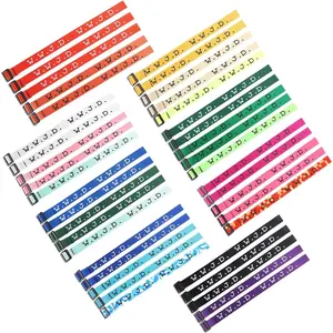 WWJD Bracelets 40 Pack Handmade Adjustable Christian Wristbands for Men & Women Colorful Woven Faith Bracelets Perfect for Fundraisers Woven Fabric Elastic Comfortable Fit